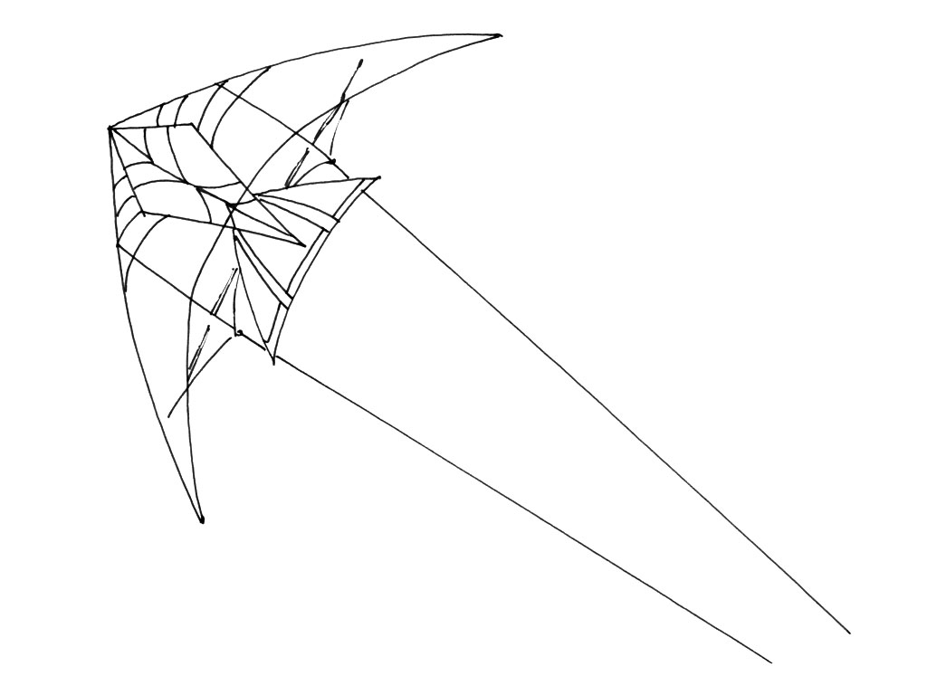 Un cerf-volant dans le ciel avec des nuages en arrière-plan