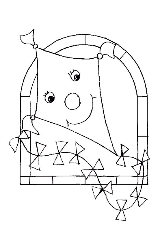 Coloriage d'un cerf-volant dans un ciel nuageux