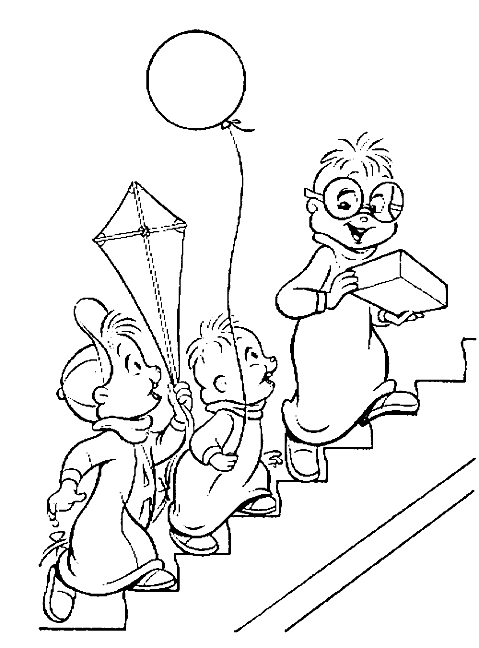 Coloriage d'un cerf-volant flottant dans un ciel nuageux