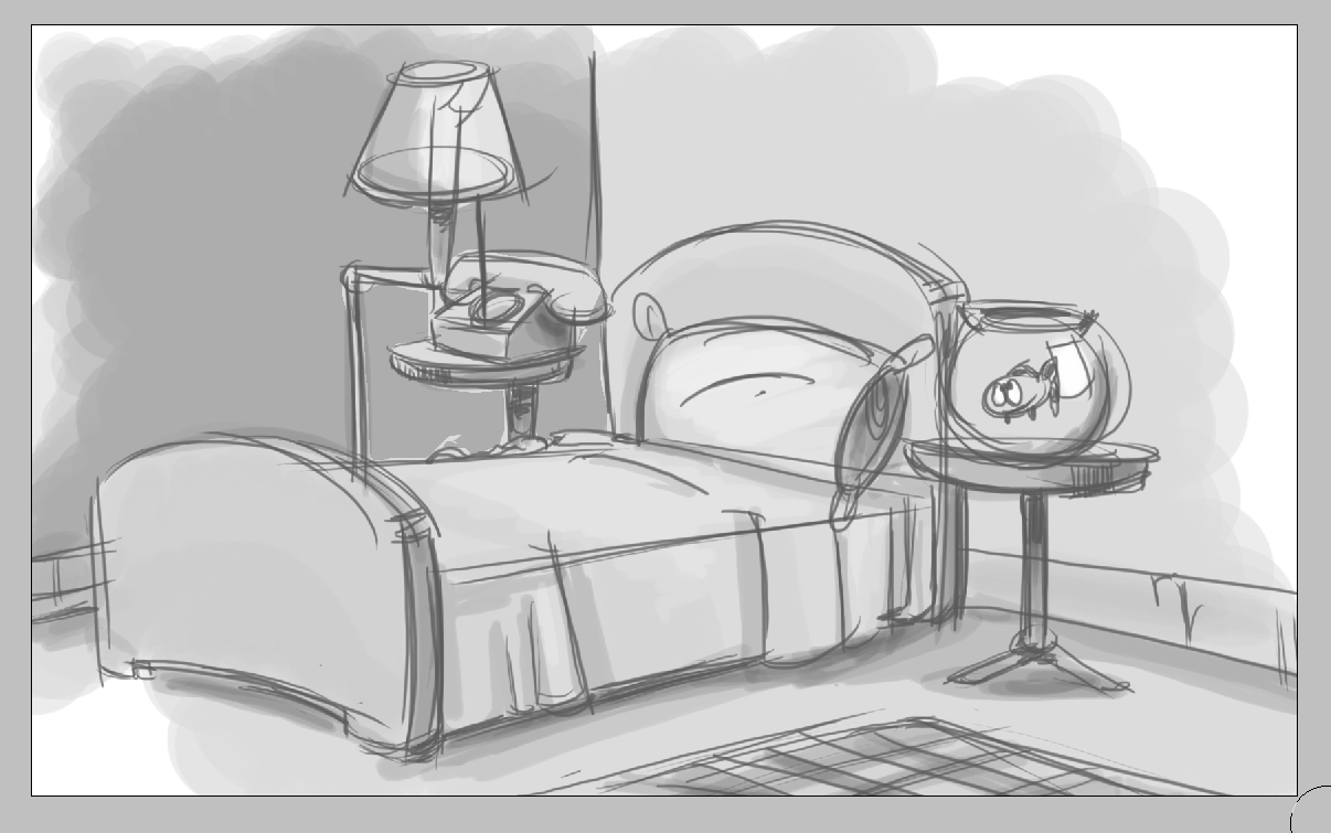 Coloriage d'une chambre accueillante avec des éléments de décoration