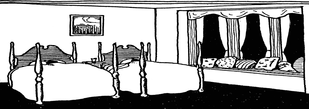 Coloriage d'une chambre d'enfant avec des éléments ludiques