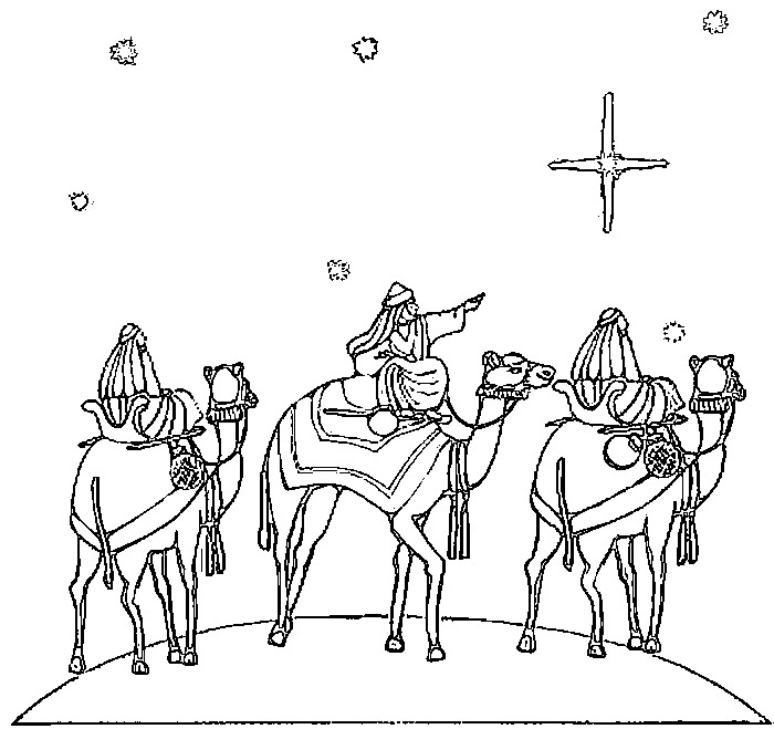 Coloriage d'un chameau marchant dans le désert