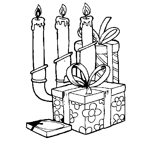 Coloriage d'un chandelier avec des détails raffinés