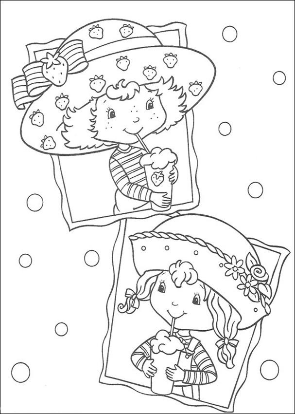 Charlotte aux fraises et Fraisinette dans un jardin de fruits