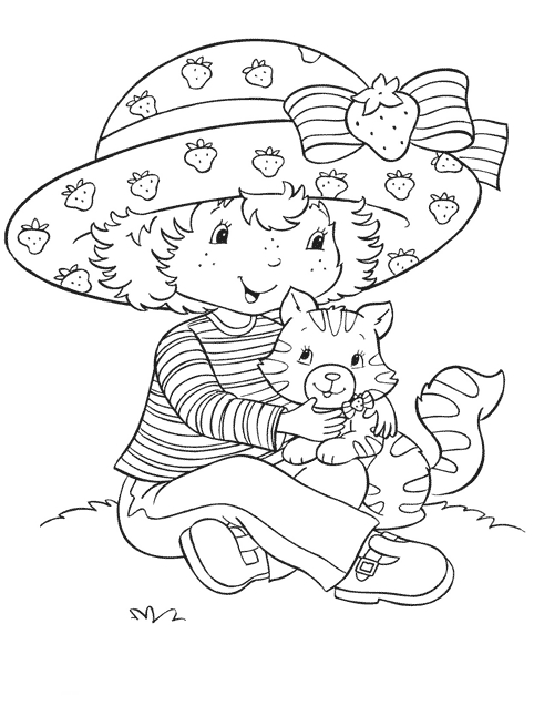 Charlotte aux fraises et Fraisinette dans un jardin fruité
