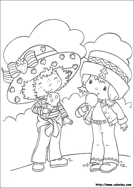 Charlotte aux fraises et Fraisinette en pleine cueillette de fraises Charlotte aux fraises et Fraisinette en pleine cueillette de fraises