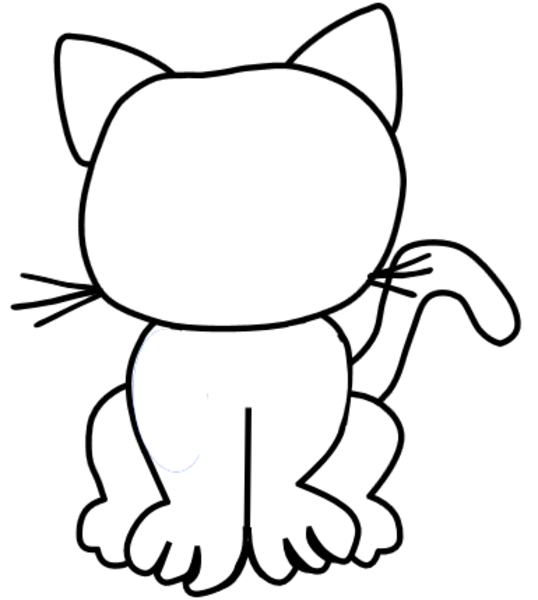 Coloriage d'un chat curieux dans un cadre domestique