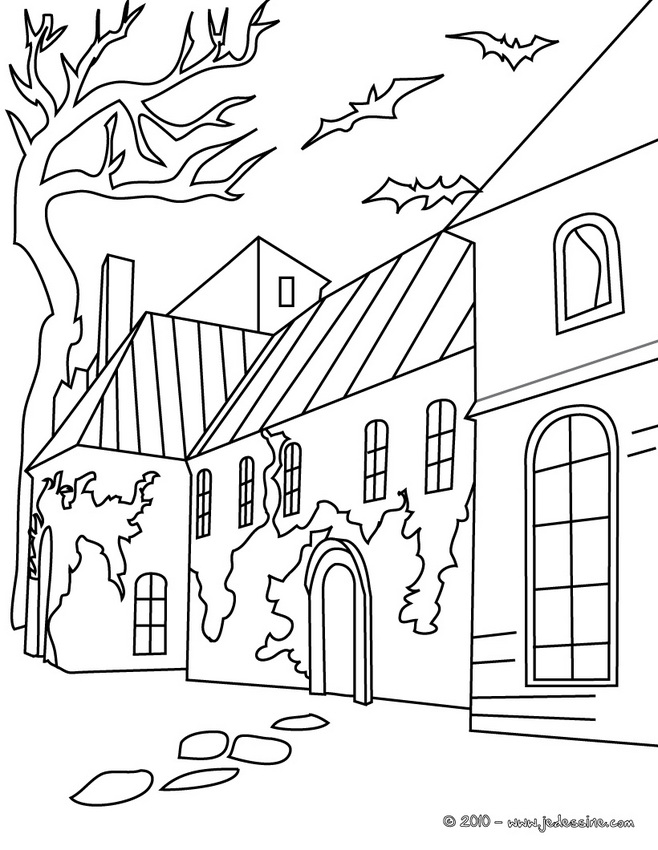 Coloriage d'un château majestueux dans un paysage enchanteur