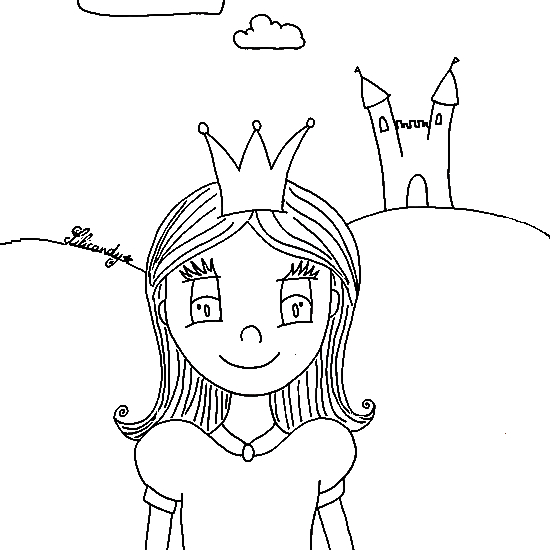 Coloriage d'un château majestueux entouré de nature