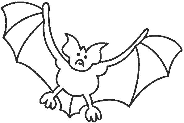 Coloriage d'une chauve-souris en plein vol au clair de lune Coloriage d'une chauve-souris en plein vol au clair de lune