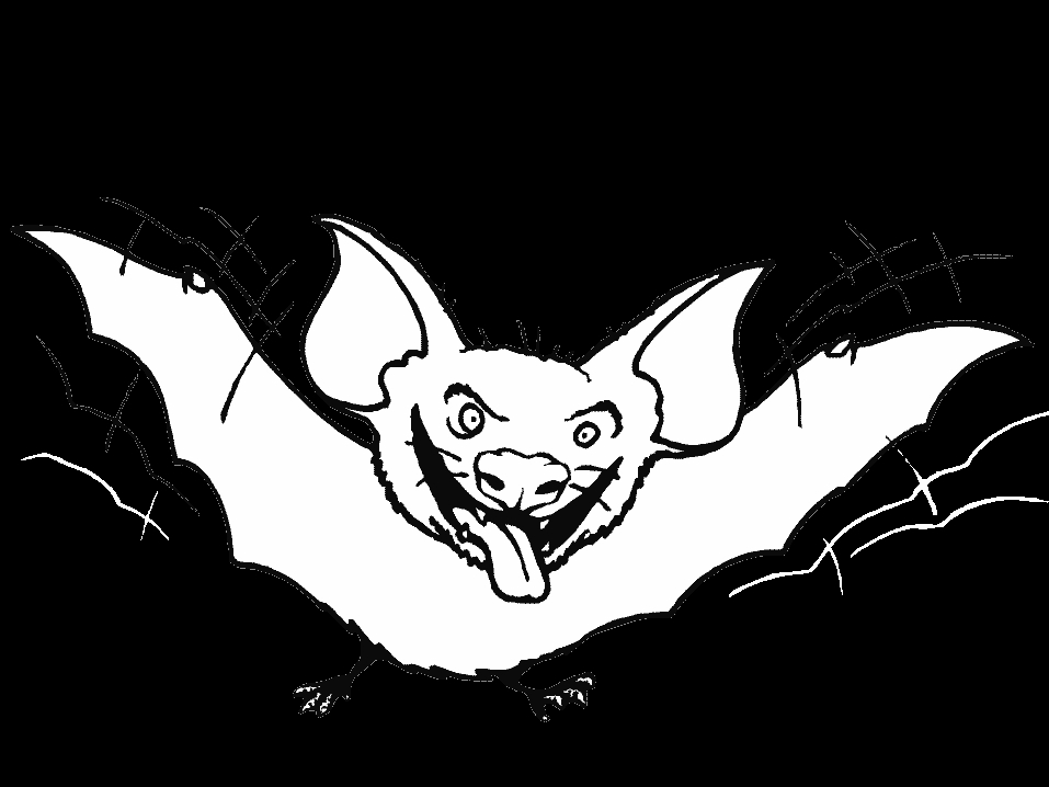 Coloriage d'une chauve-souris dans un ciel nocturne Coloriage d'une chauve-souris dans un ciel nocturne