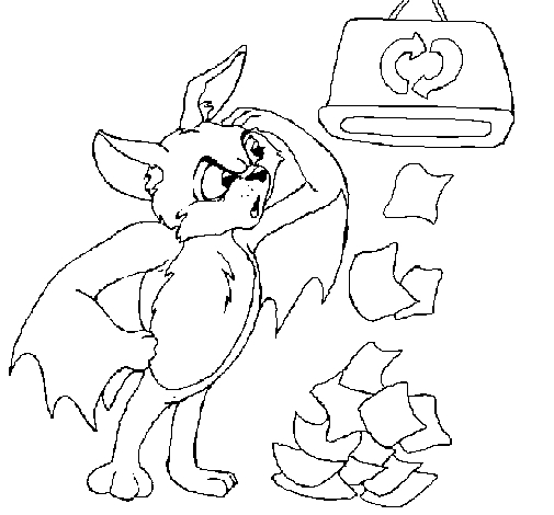 Chauve-souris en vol au clair de lune Chauve-souris en vol au clair de lune