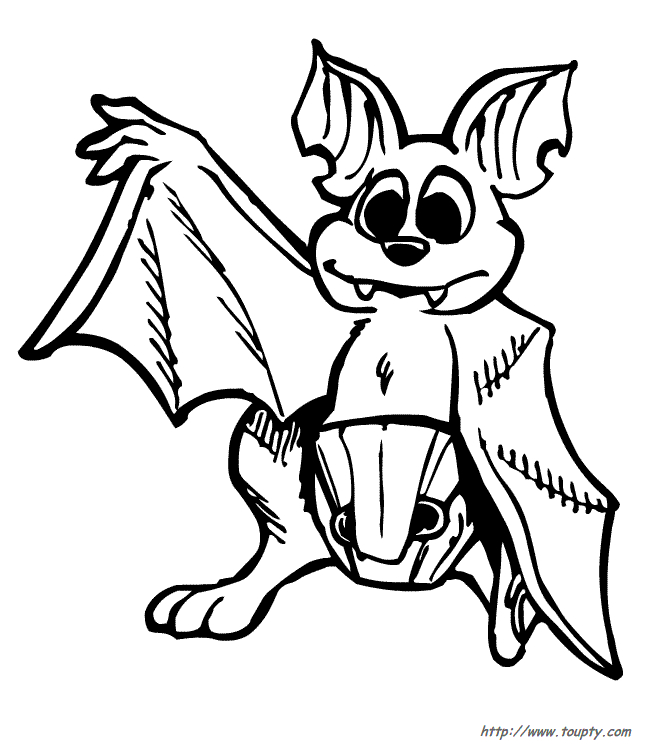 Coloriage d'une chauve-souris en vol sur un fond de nuit étoilée Coloriage d'une chauve-souris en vol sur un fond de nuit étoilée