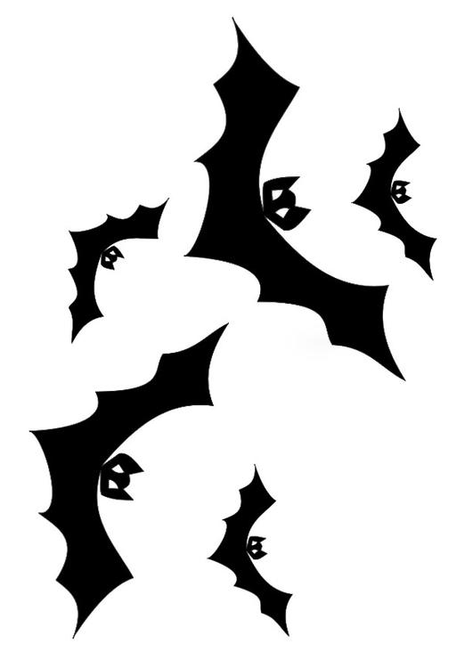 Coloriage d'une chauve-souris en plein vol sous un ciel étoilé Coloriage d'une chauve-souris en plein vol sous un ciel étoilé