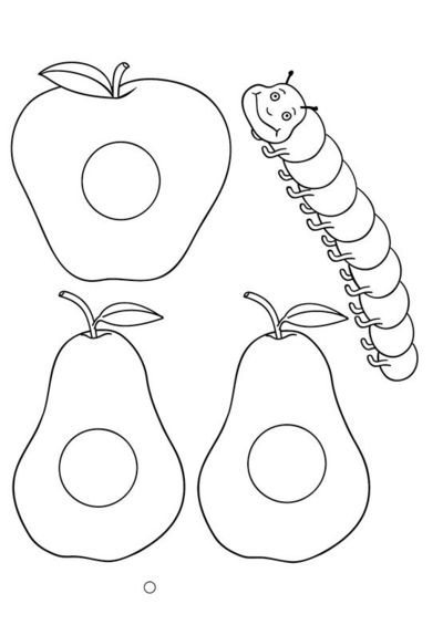 Coloriage d'une chenille joyeuse sur une feuille