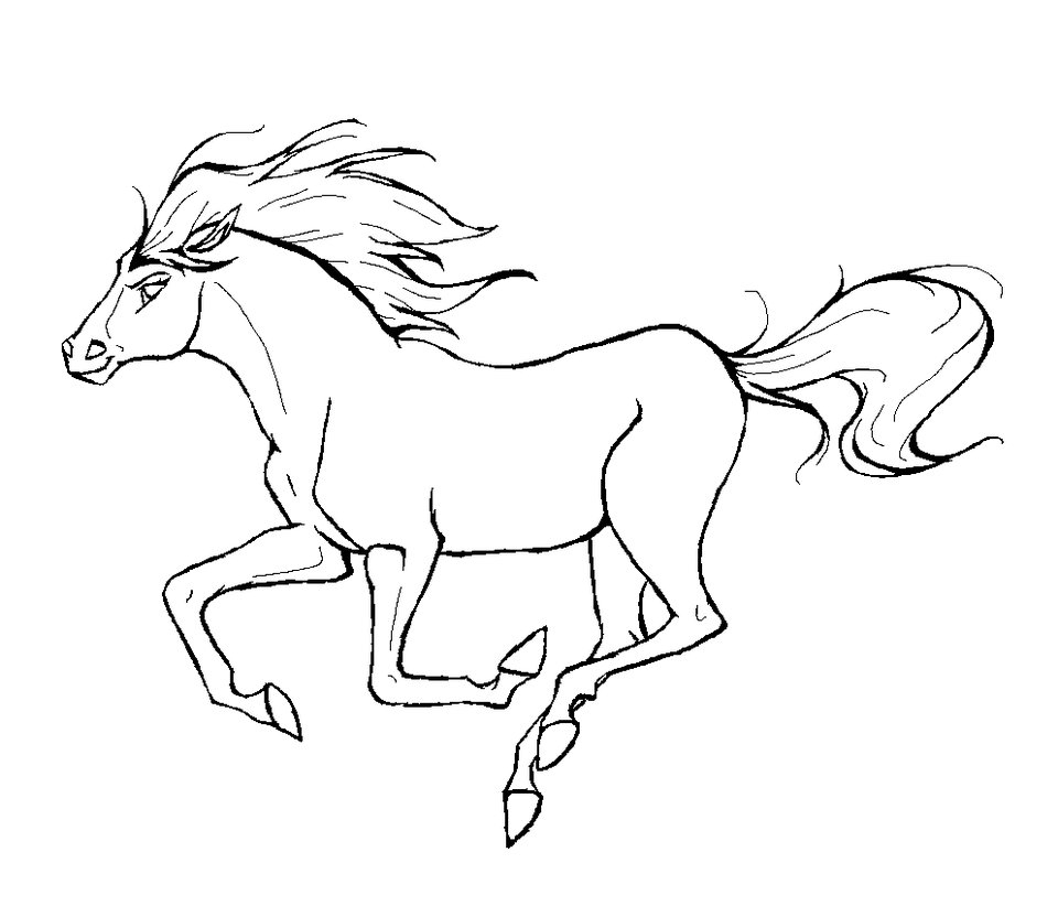 Un cheval majestueux galopant dans la prairie
