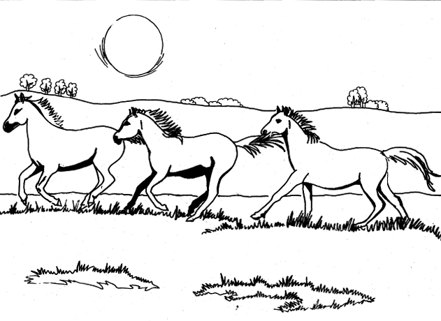 Un cheval majestueux trottant dans un paysage naturel