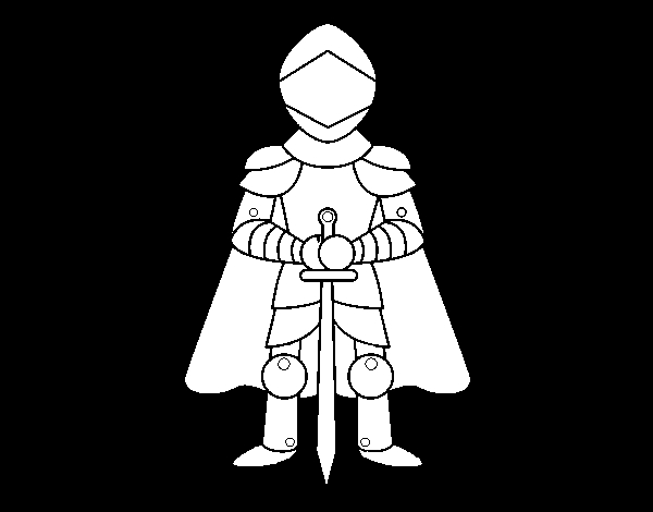 Un chevalier en armure brandissant son épée dans un décor médiéval