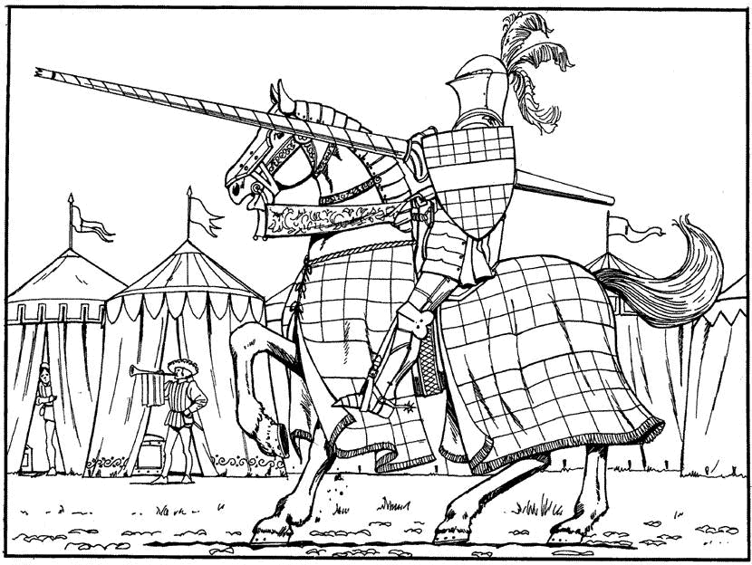 Un chevalier en pleine quête sur son destrier
