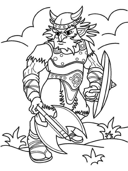 Coloriage d'un chevalier en pleine bataille avec un dragon à l'arrière-plan