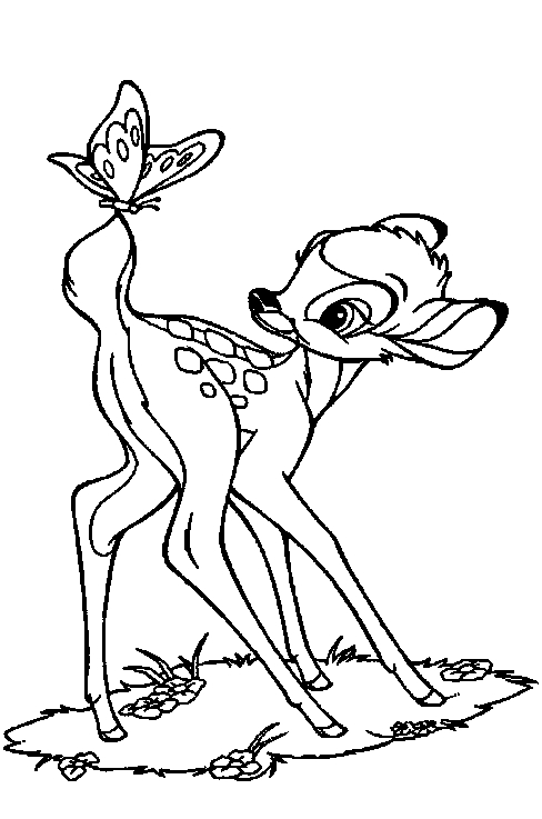 Coloriage d'un chevreuil dans son habitat naturel
