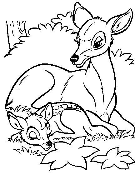 Coloriage d'un chevreuil dans un paysage naturel