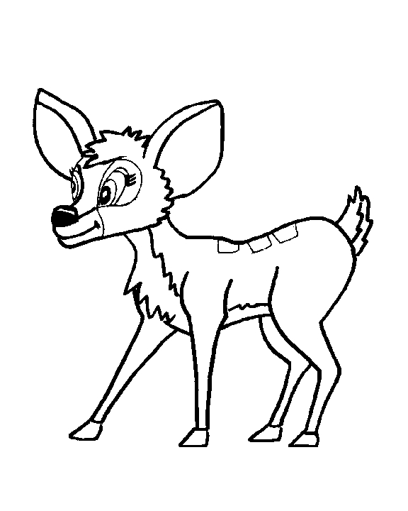 Coloriage d'un chevreuil dans une forêt paisible