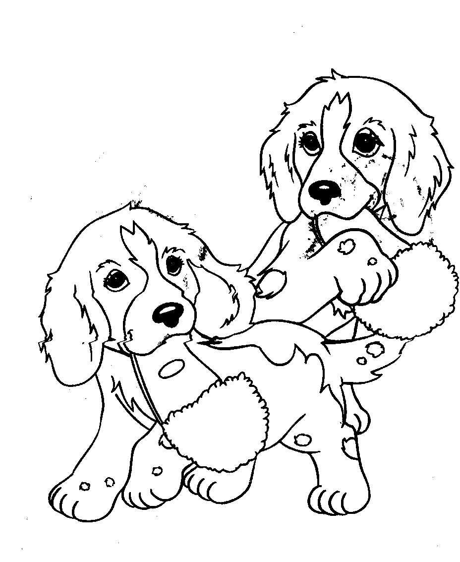 Coloriage d'un chien joyeux en pleine promenade dans la nature