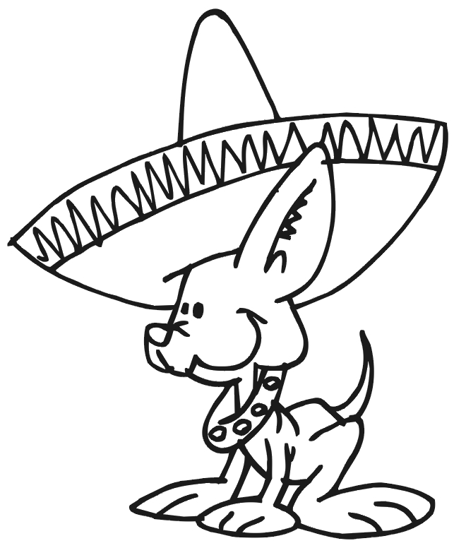Coloriage d'un chien joyeux en pleine nature