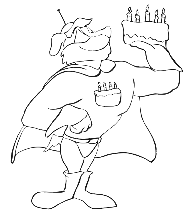 Coloriage d'un chien joyeux dans un cadre accueillant