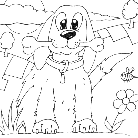 Un chien joyeux dans un jardin ensoleillé