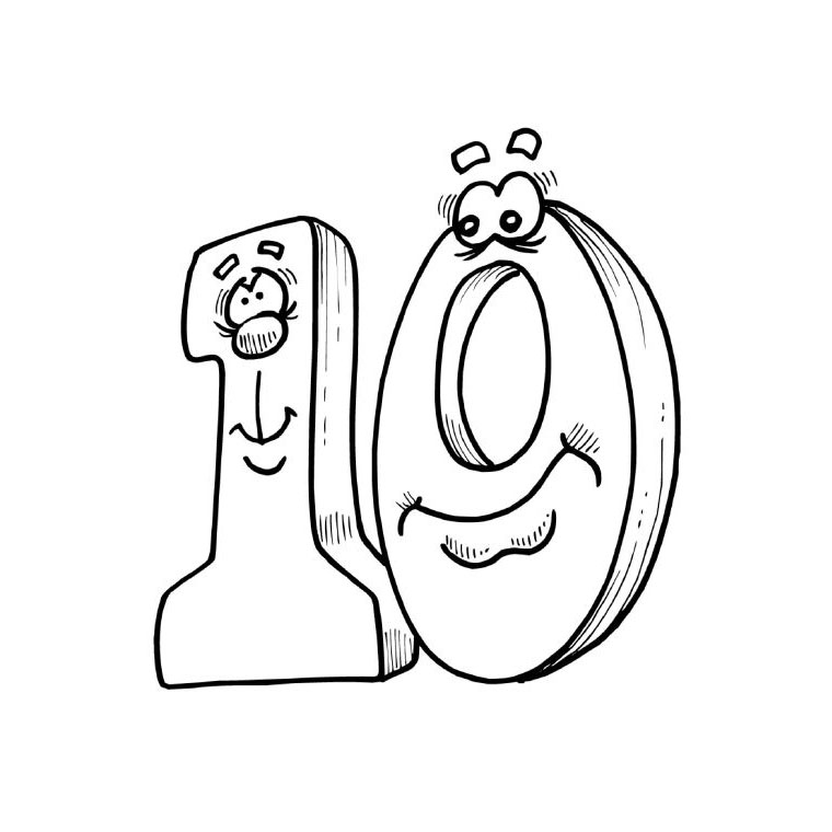 Coloriage de chiffres avec des motifs ludiques et variés