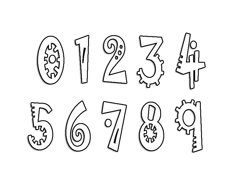 Coloriage de chiffres avec des motifs ludiques et colorés