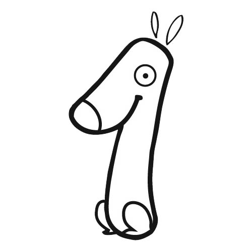 Coloriage de chiffres variés sur fond joyeux