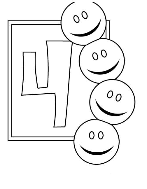 Coloriage de chiffres entourés de motifs ludiques
