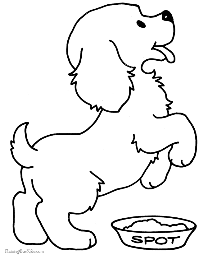 Un chiot mignon jouant sur l'herbe avec un arrière-plan simple