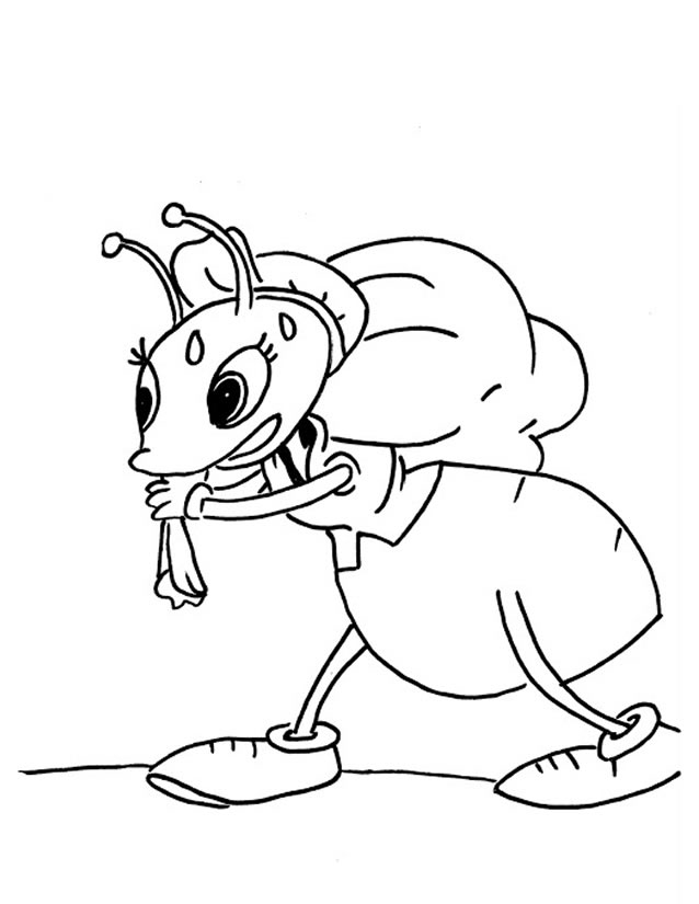 Coloriage d'une cigale posée sur une feuille