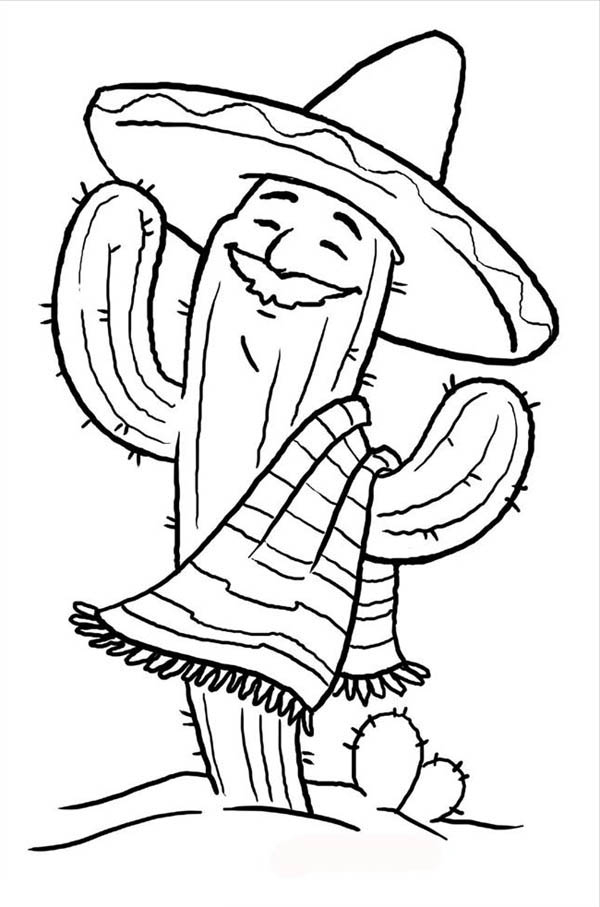 Coloriage d'une célébration du Cinco de Mayo avec un groupe festif