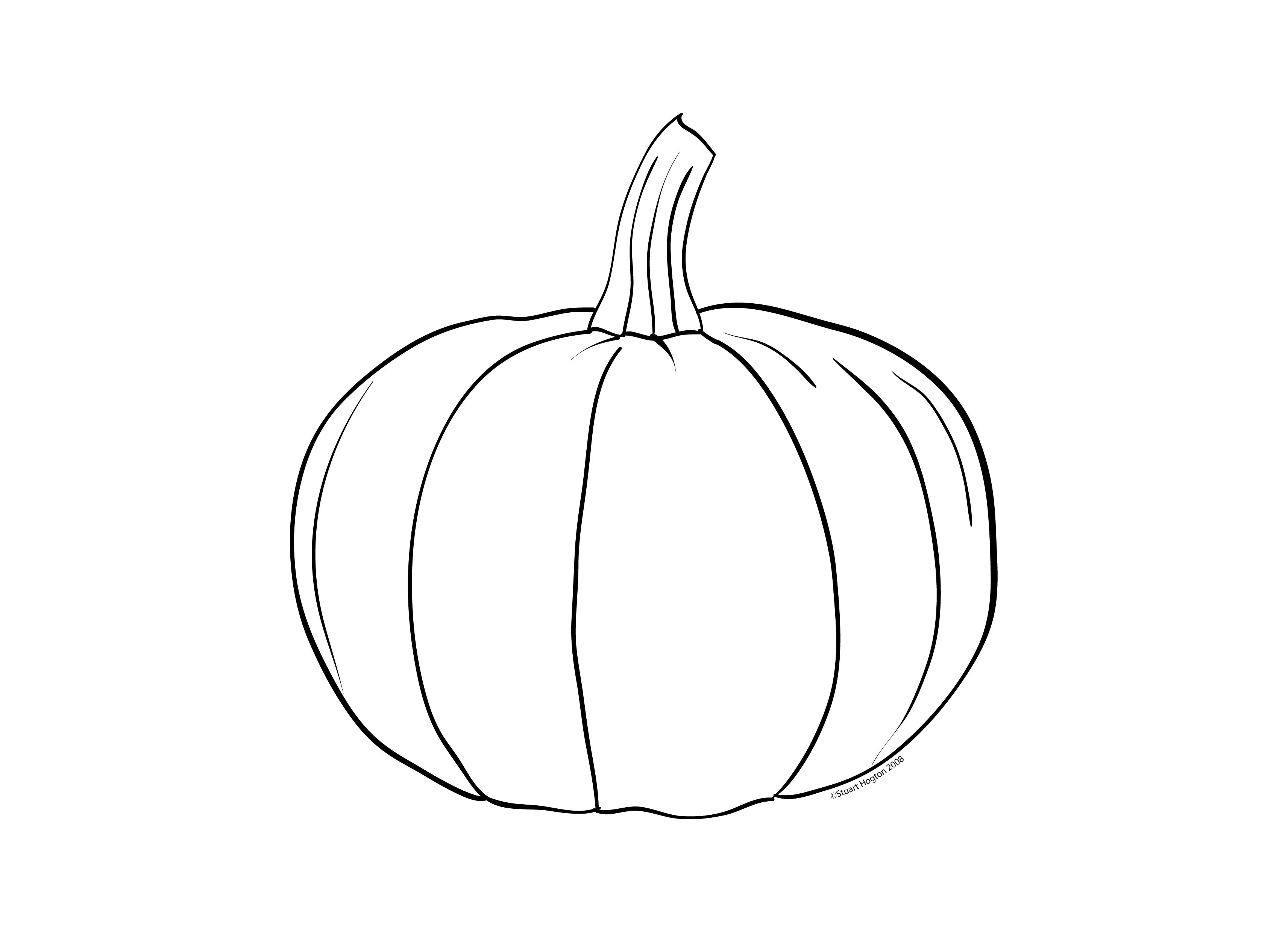 Coloriage de citrouille avec un décor d'automne