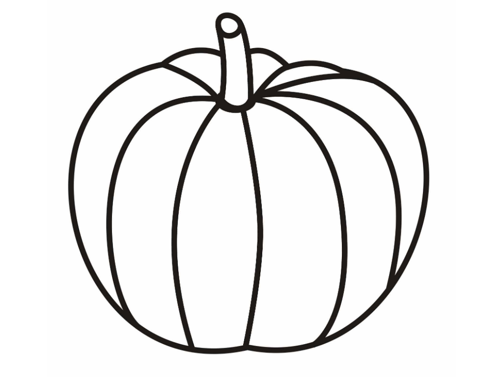 Coloriage d'une citrouille avec un décor automnal