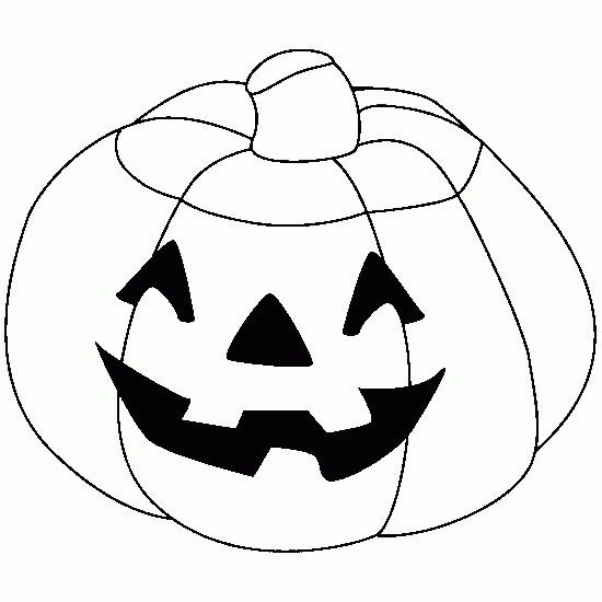 Coloriage d'une citrouille avec des détails automnaux