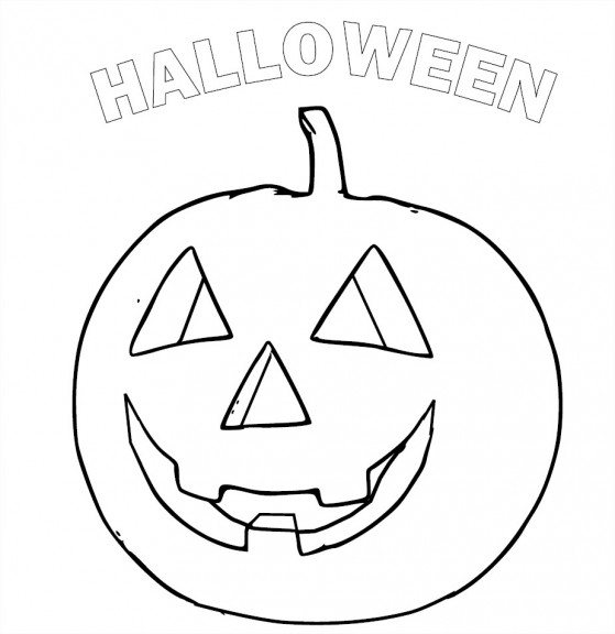 Coloriage d'une citrouille décorée pour l'automne