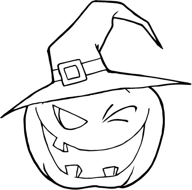 Coloriage d'une citrouille avec des feuilles et des détails automnaux