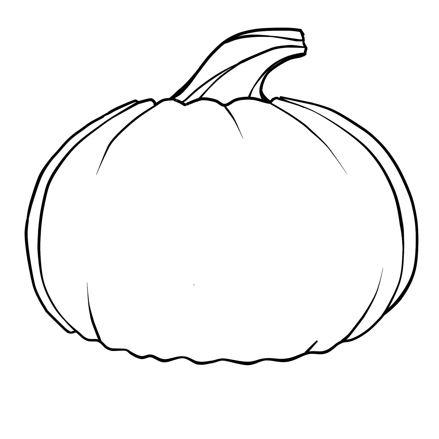 Coloriage d'une citrouille sur fond de décor automnal