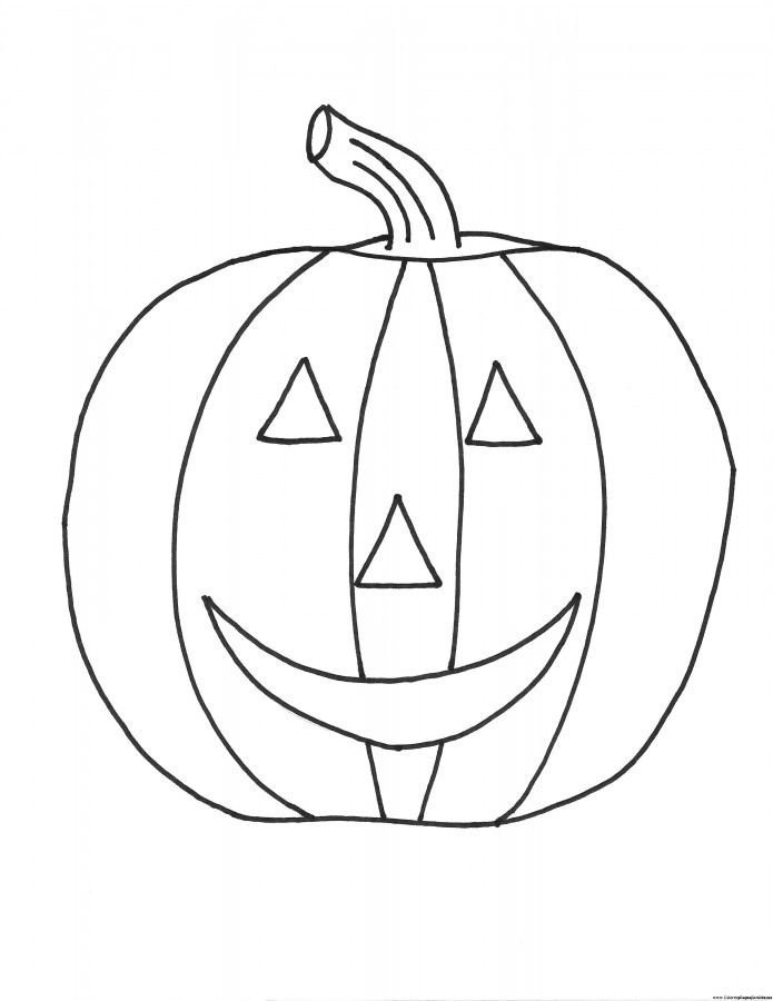 Coloriage d'une citrouille entourée de feuilles et de motifs décoratifs