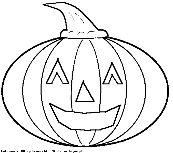 Coloriage d'une citrouille souriante entourée de feuillage
