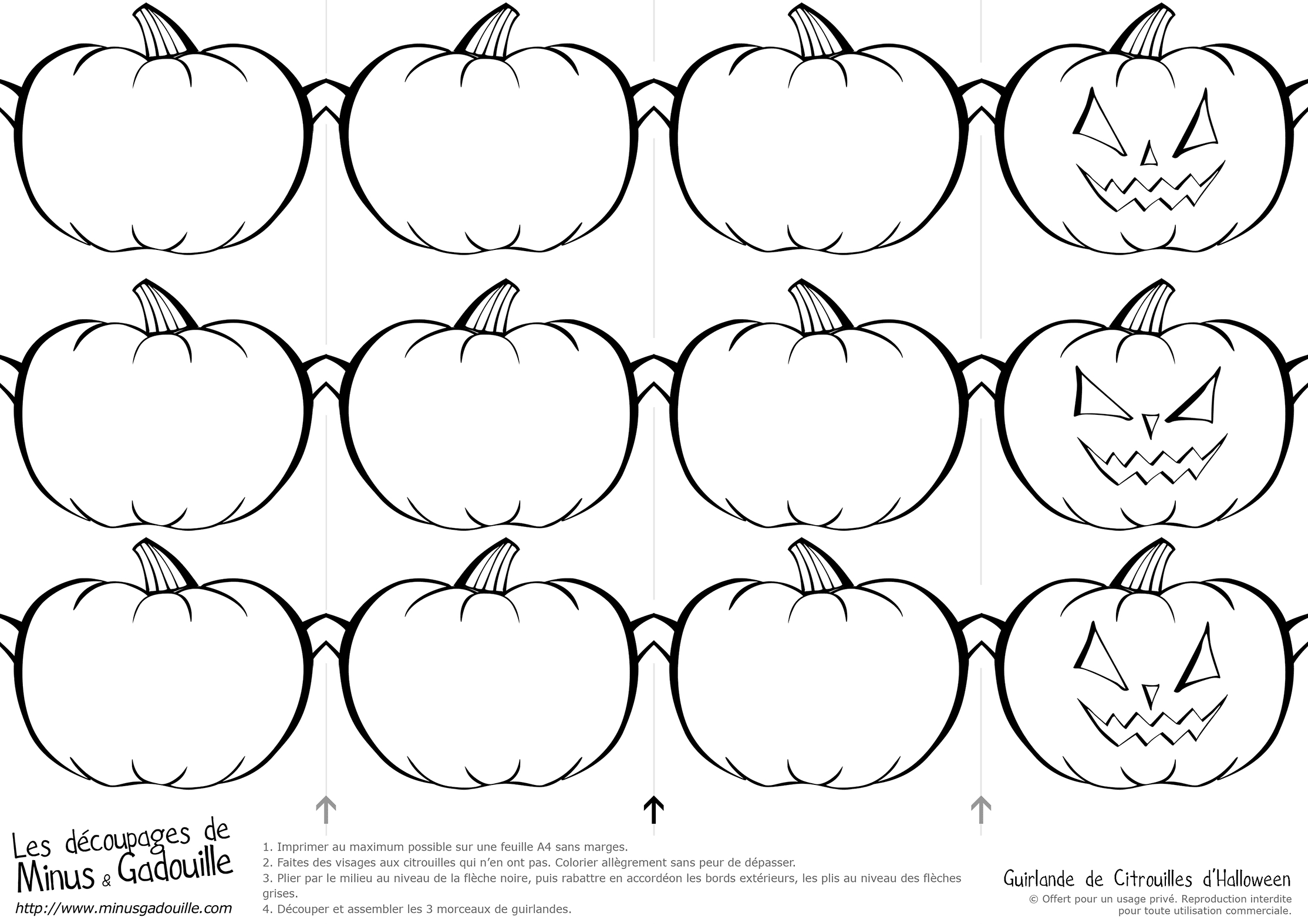 Coloriage d'une citrouille décorée sur un fond automnal