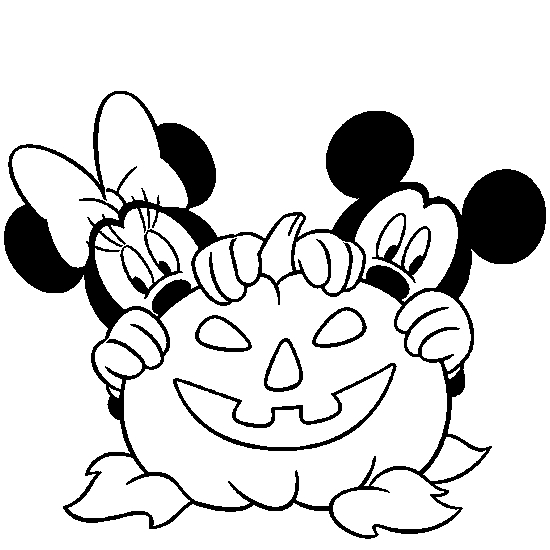 Coloriage d'une citrouille ornée dans un décor automnal
