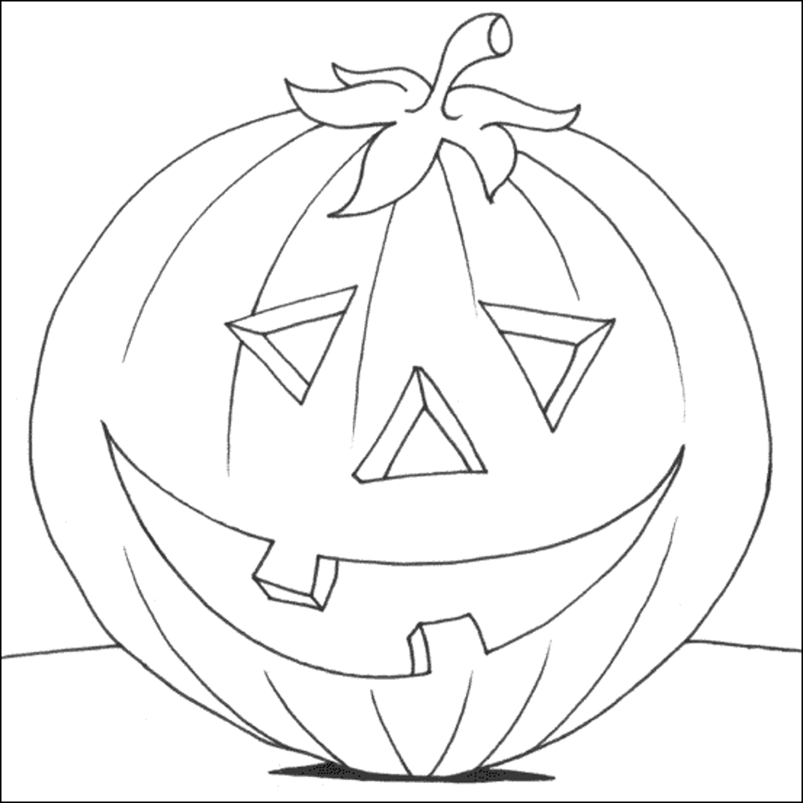 Coloriage d'une citrouille ornée sur un fond simple