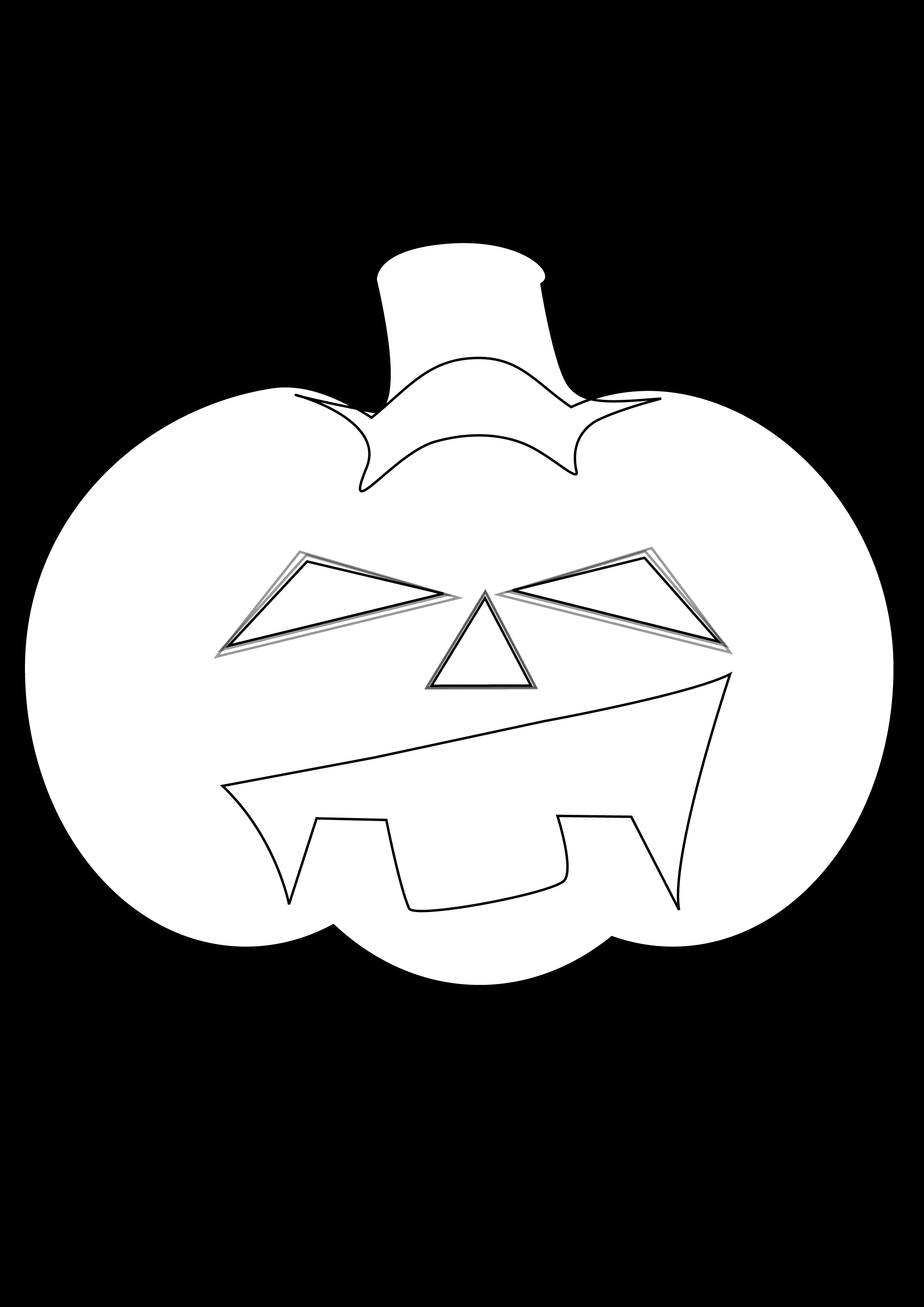 Coloriage d'une citrouille ornée de motifs et de feuilles
